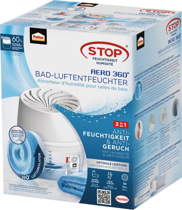 Pattex Dehumidifier Aero360° bath unit, white Dehumidifier (10 m²)