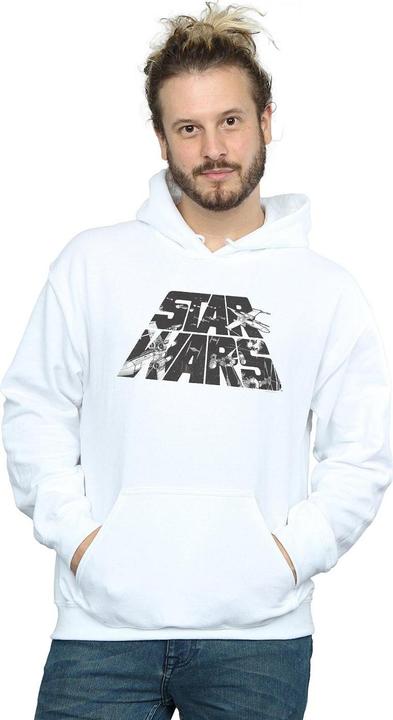 Immagine prodotto Star Wars Logo Space Sketch Felpa con Cappuccio Uomo (XXL)
