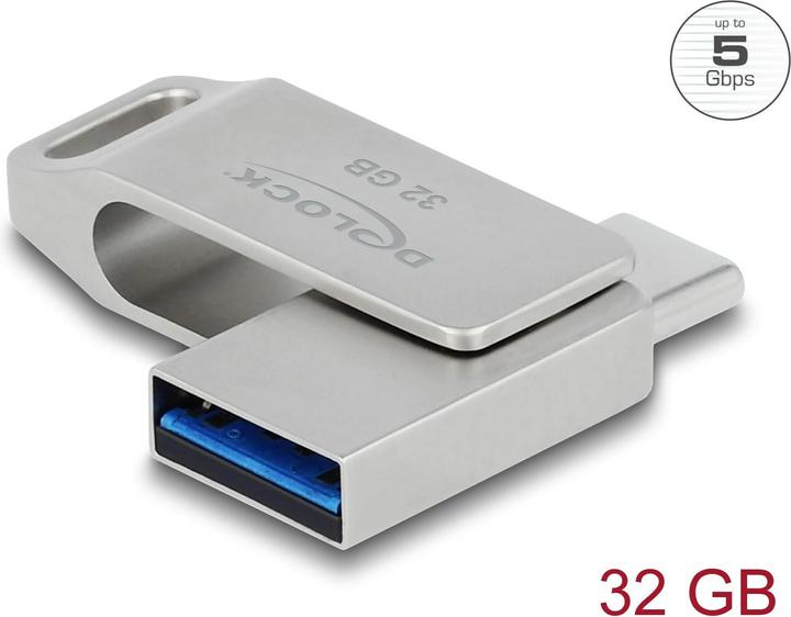 Actual product image Delock USB flash drive (32 GB, USB 3.0, USB-A, USB-C)