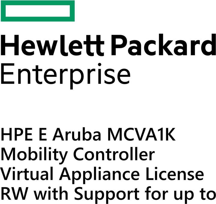 Image du produit HPE E Aruba MC-VA-1K Mobility Controller, Virtual Appliance License, RW, with Support for up to (24000 Dispositifs)