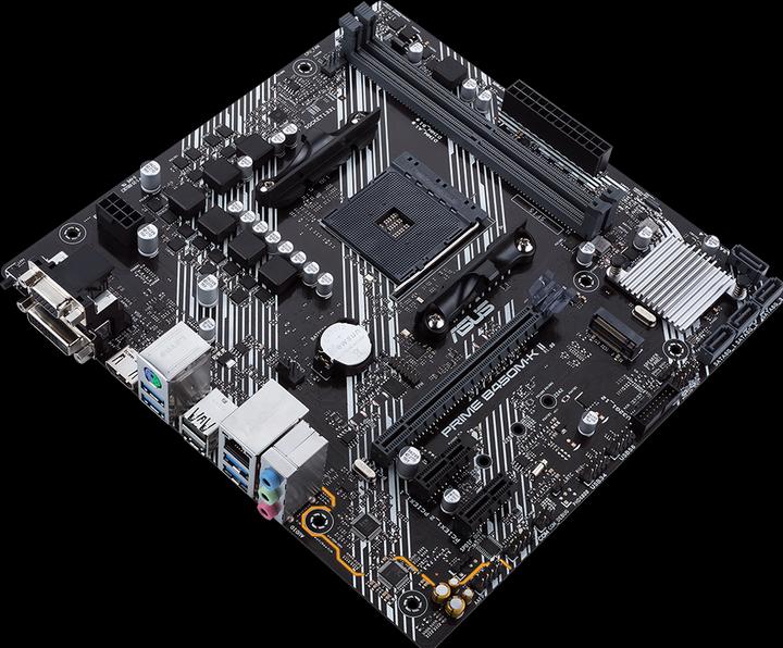 Productafbeelding ASUS PRIME B450M-K II, AMD B450 moederbord - Socket AM4 (AM4, AMD B450, mATX)