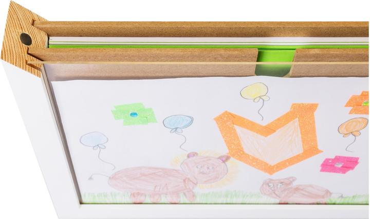 Actual product image Cocon Bilderrahmen für Kinderzeichnungen 35 x 26 x 5 cm, Weiss (A4)