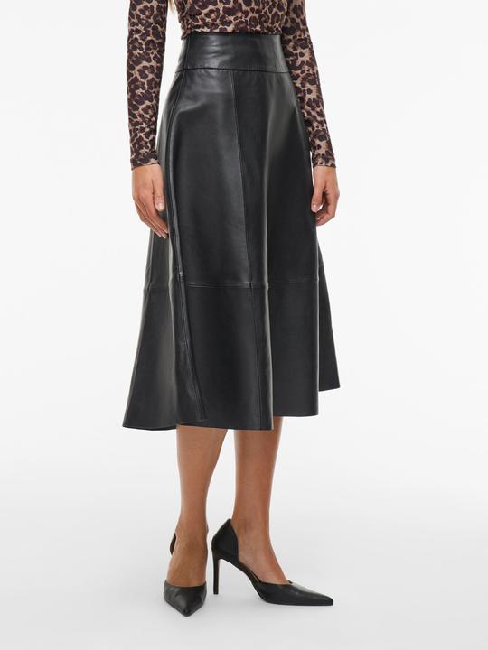 Actual product image Vila High Waist Ledermidirock (40)