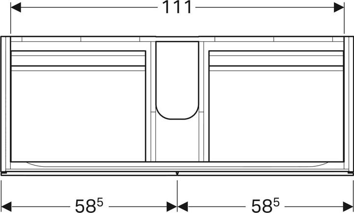 Actual product image Geberit Keramag / vanity unit Xeno white high gloss 4 drawers with soft-close mechanism for 120 cm 5 (53 x 117 cm)