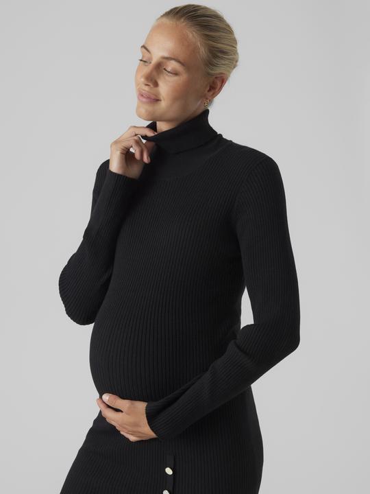 Actual product image Vero Moda Maternity VMMABA BUTTON LS ROLLNECK DRESS GA Knit Dress (L)