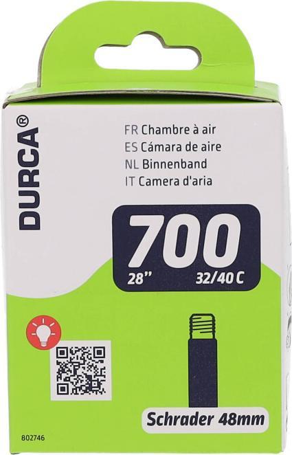 Produktbild Durca fahrradschlauch 32/40c-32/42-622 sv (Schrader (AV), 28", 48 mm)