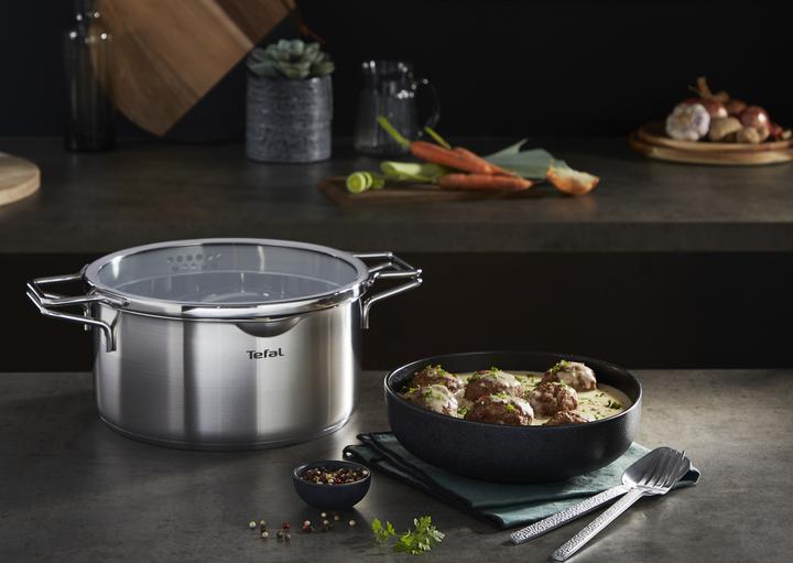 Produktbild Tefal Nordica Kochtopf mit Deckel 24 cm (24 cm, Kochtopf, Edelstahl)