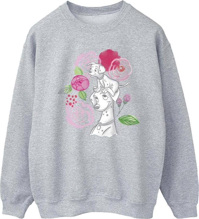 Actual product image Disney Mens 101 Dalmatians Flowers Sweatshirt (L)