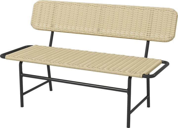 Outsunny Gartenbank mit Rattanoptik