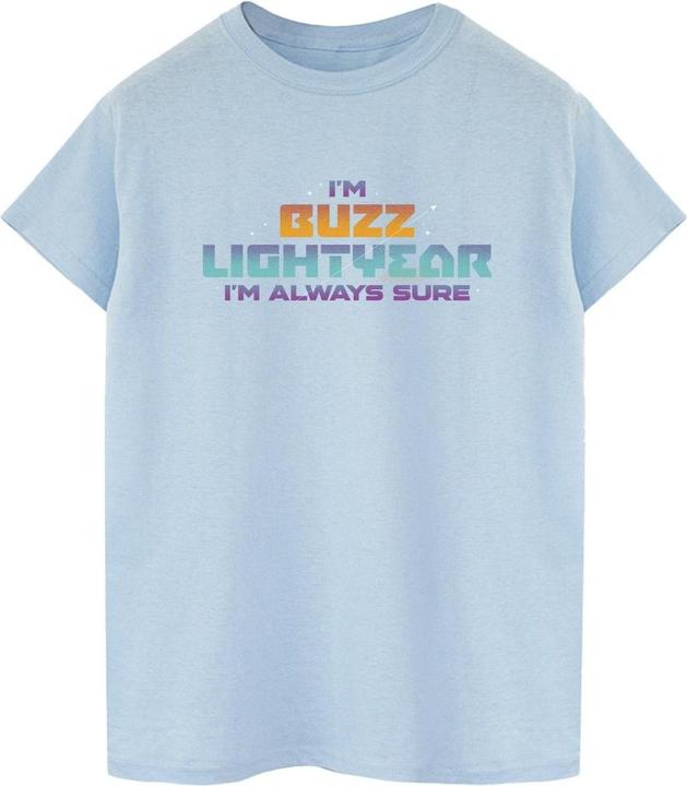 Actual product image Disney Womens/Ladies Lightyear Always Sure Text Cotton Boyfriend T-Shirt (M)