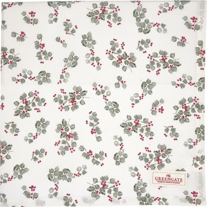 Greengate Scarlett Tischdecke white 150 x 150 cm (150 x 150 cm)