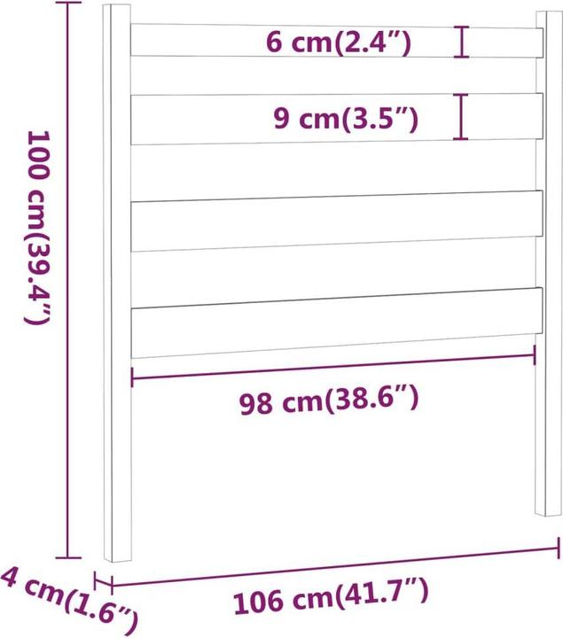 Actual product image VidaXL Bonar (106 x 4 x 100 cm)