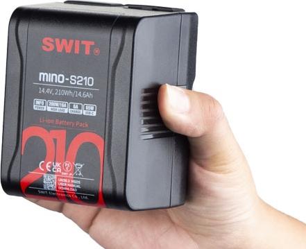 Image du produit Swit Mino-S210 | USB-C, taille minuscule avec 210Wh mini batterie de poche, USB-A/USB-C/D-tap, V-Mount (Batterie)