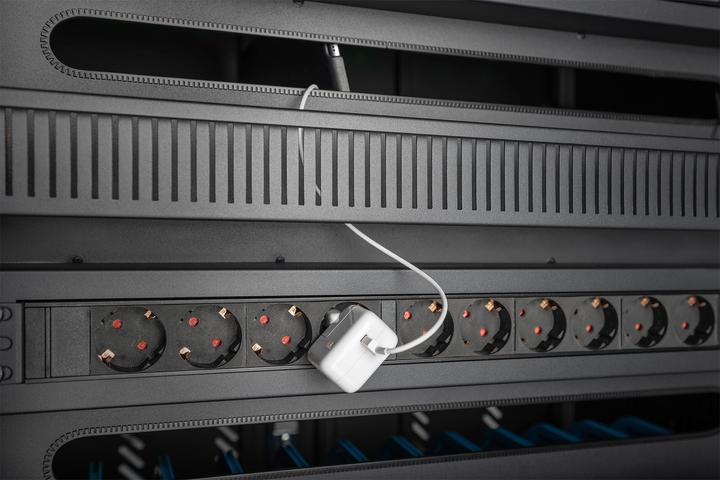Actual product image Digitus Mobile charging cabinet, 15.6", USB-C 30 charging stations, PDU, fan, 1260 x 824 x 650 mm