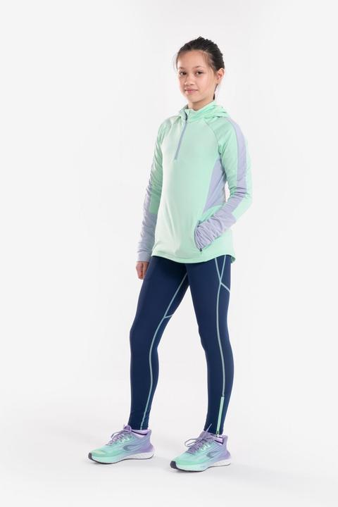 Produktbild Kiprun Lauftights lang Kinder Reissverschluss - Dry+ 900 dunkelblau/grün (6, 7, 8)