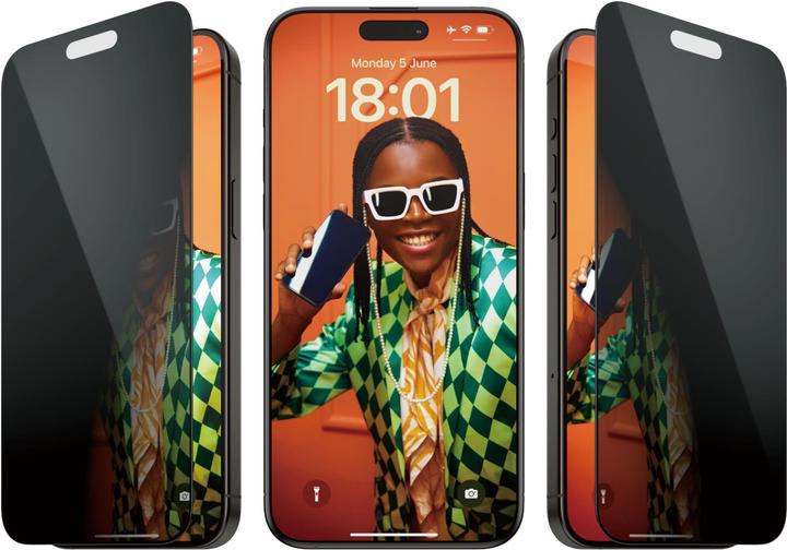 PanzerGlass Proteggi schermo privacy Ultra-Wide Fit (1 Pezzo/i, Apple iPhone 15 Pro Max)