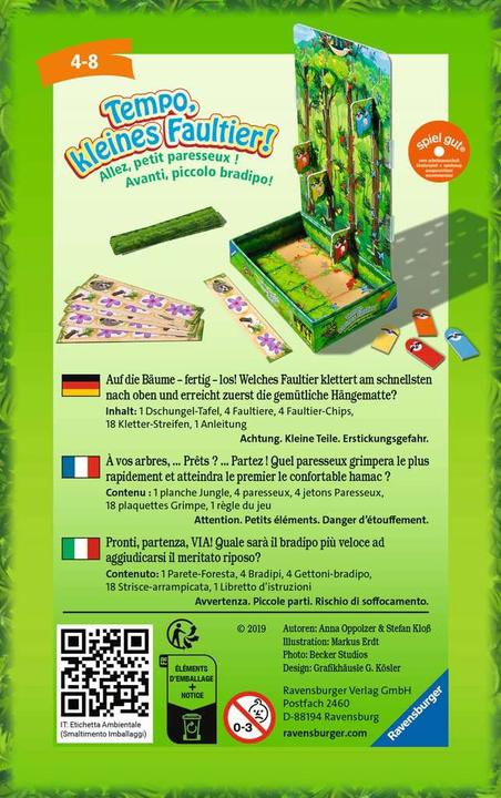 Produktbild Ravensburger Tempo, kleines Faultier! (Deutsch, Französisch, Italienisch)