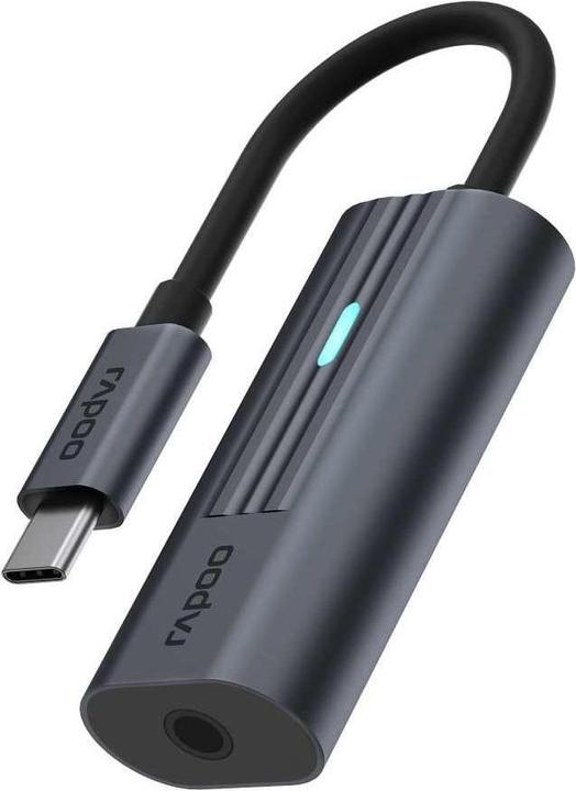 Rapoo Adaptateur USB-C, USB-C vers audio 3,5 mm, gris