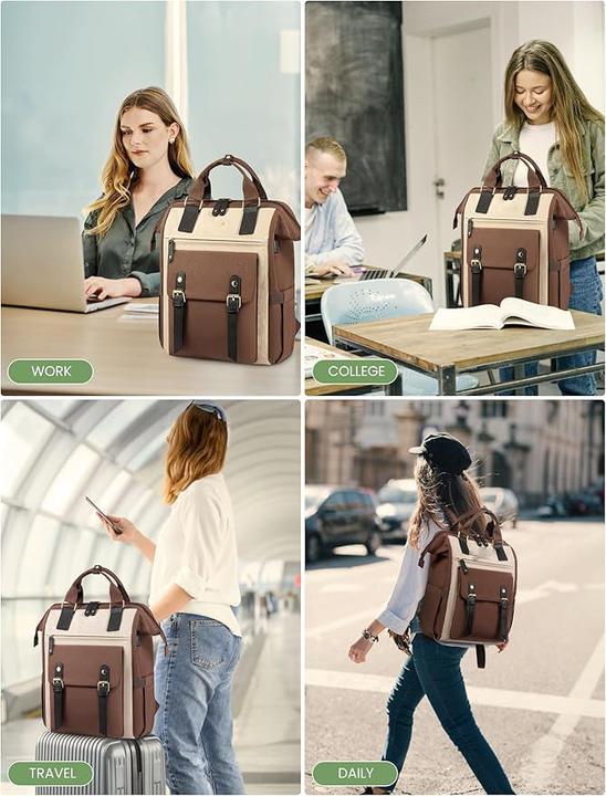 Immagine prodotto Only-Bags.Store Elegante zaino per laptop di piccole dimensioni - Zaino da college alla moda con spallacci