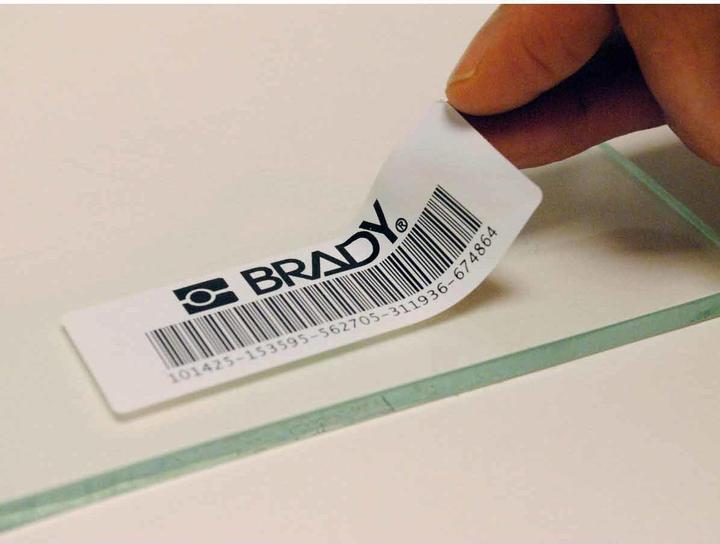 Image du produit Brady B30C-1125-581-WT, Vinyle, blanc, brillant, 28,58 mm x 30,48 m, amovible, continu