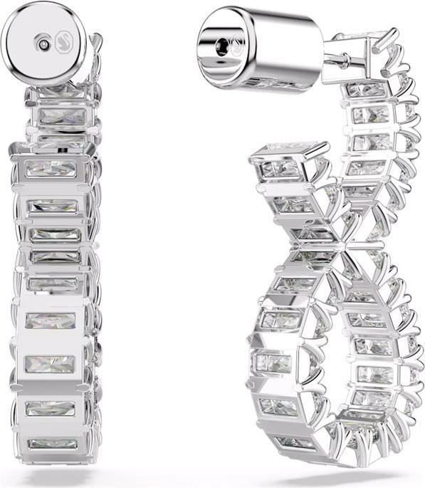 Immagine prodotto Swarovski Orecchini a cerchio Hyperbola infinity bianchi (Metallo Swarovski)