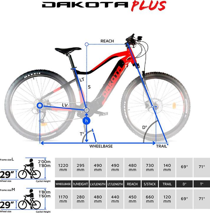 Image du produit Urbanbiker Vélo électrique Dakota PLUS MTB (49 cm)