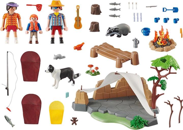 Actual product image Playmobil Family on camping trip (70743, Playmobil Family Fun)