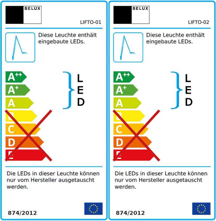 Energie-Label Belux Lifto Led Tischleuchte