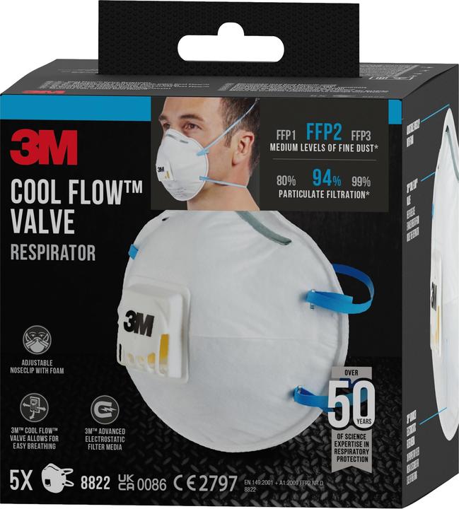 Produktbild 3M Partikelmaske 8822 PRO5 (FFP2, 5 x)