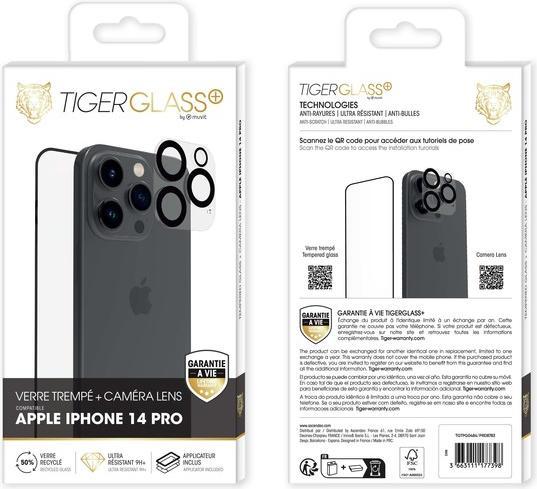 Actual product image Tiger Glass film set with camera protection (1 Piece, Apple iPhone 14 Pro)