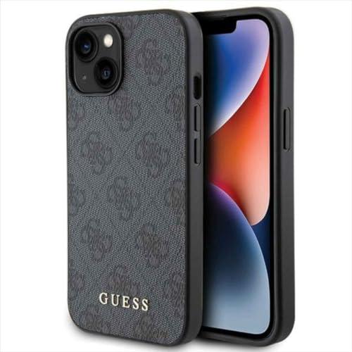 Produktbild Guess GUHCP15SG4GFGR iPhone 15 6.1" szary/grey hard case 4G Metal Gold Logo (Apple iPhone 15)