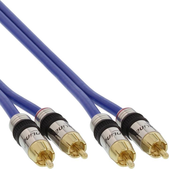 Produktbild InLine Cinch Kabel AUDIO, vergoldete Stecker, 2x Cinch (0.50 m, Cinch)