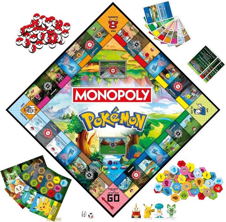 Actual product image Hasbro Monopoly Pokémon Edition Board Game - English Version (English)