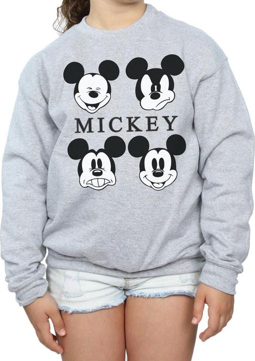 Actual product image Disney Girls Mickey Mouse Four Heads Sweatshirt (128)