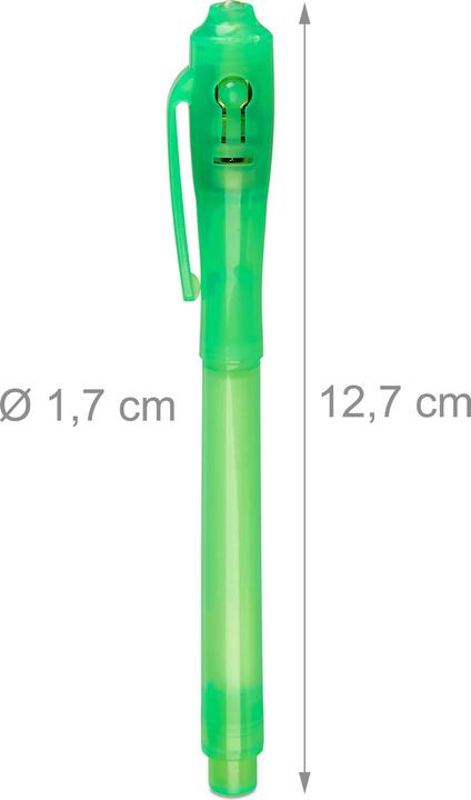 Image du produit Relaxdays Lot de 12 stylos marqueurs à lumière UV