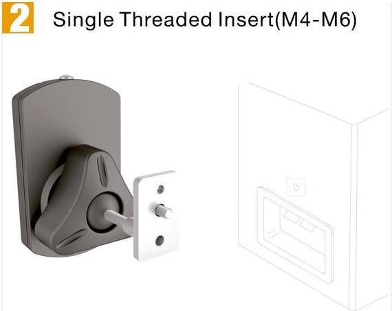 Actual product image Velleman Universal Speaker Wall Bracket (1 Pair) (1 pair, Wall installation, Rotatable)