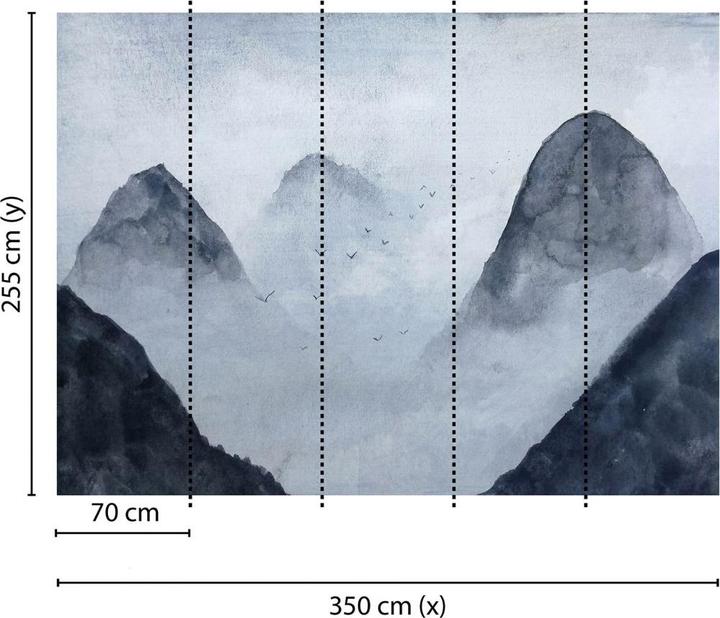 Produktbild Livingwalls Designwalls Misty Rocks Berge (350 x 255 cm)