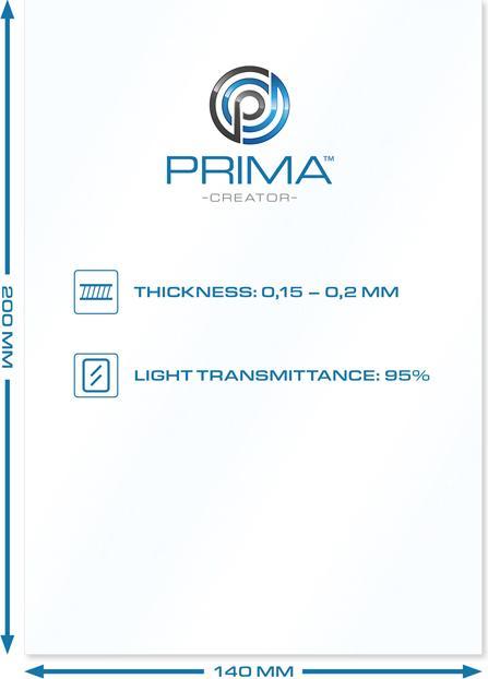 Actual product image Prima Creator PRIMACREATOR FEP Film Sheets 140mm x 200mm Pack of 5