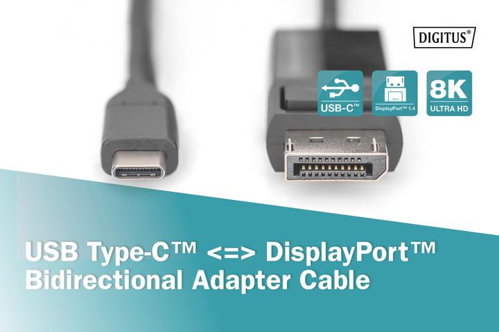 Produktbild Digitus DisplayPort — USB Typ C (2 m, DisplayPort)