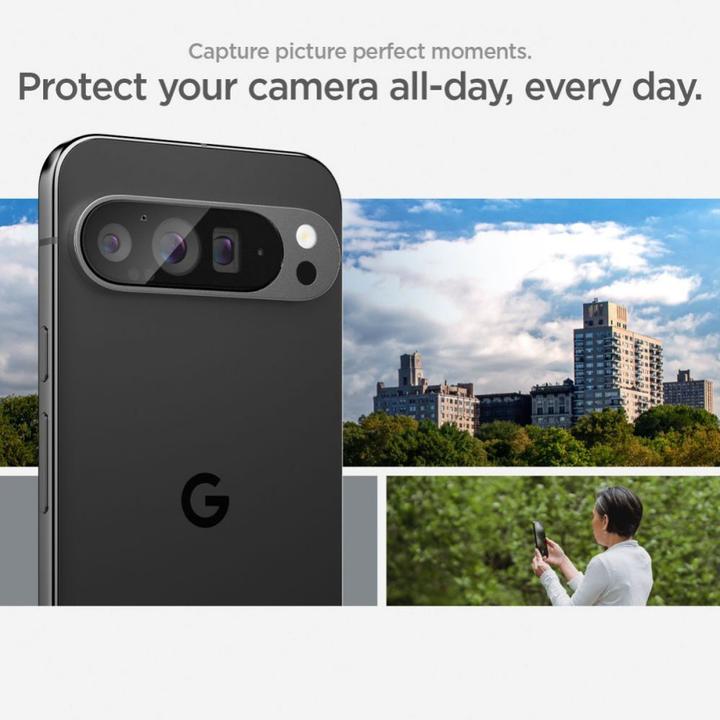 Immagine prodotto Spigen Proteggi fotocamera in vetro temperato EZ Fit Google Pixel 9 Pro 2-Pack (2 Pezzo/i, Google Pixel 9 Pro)