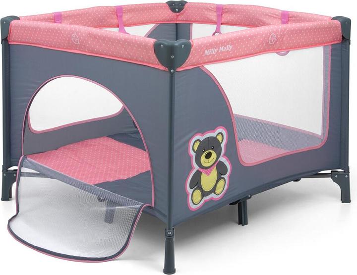 Produktbild Mally Milly Fun Pink Bear Kinder Laufstall faltbar (91.50 cm, 100 cm)