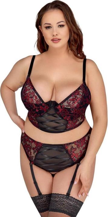 Actual product image Cottelli Collection Bra Set black/red 95E/2XL (95 E)