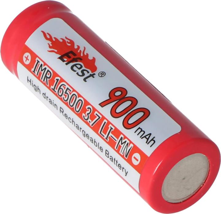 Immagine prodotto Efest Batteria IMR 16500 più polo piatto (1 pz., 16500, 900 mAh)