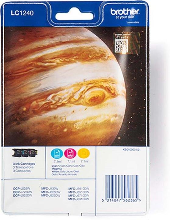 Actual product image Brother LC-1240 BLISTER PACK RAINBOW (M, C, Y)