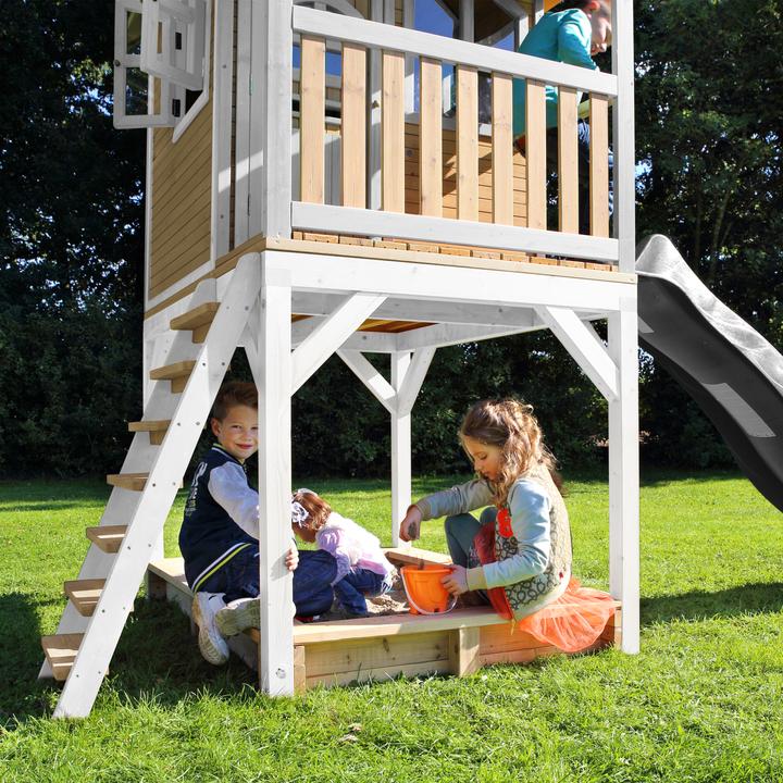 Produktbild Axi Sarah Spielhaus Braun/weiss - Graue Rutsche