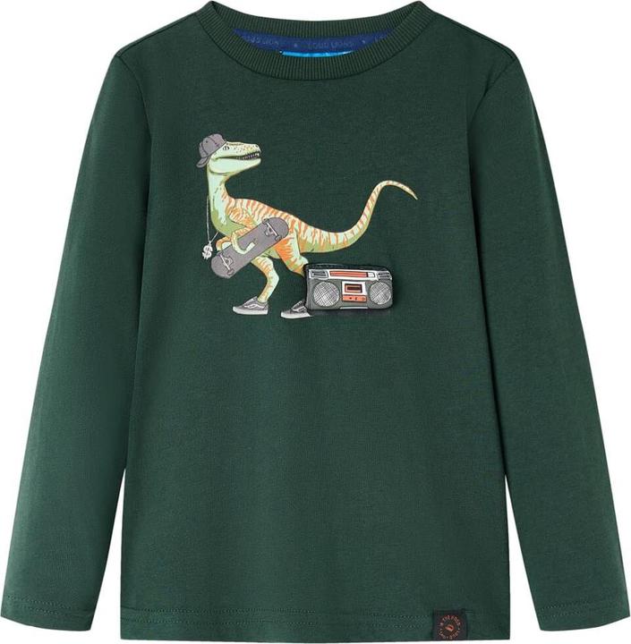 Actual product image VidaXL Children's long-sleeved shirt dark green 92,Material: 100 (92)
