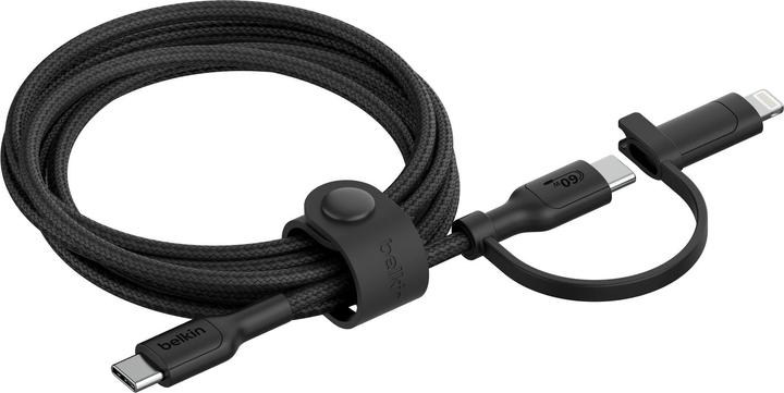 Actual product image Belkin BOOST CHARGE 2-in-1 cable USB-C/Lig.1.5m sw.CAC003hq1.5MWH (1.50 m, USB 2.0)