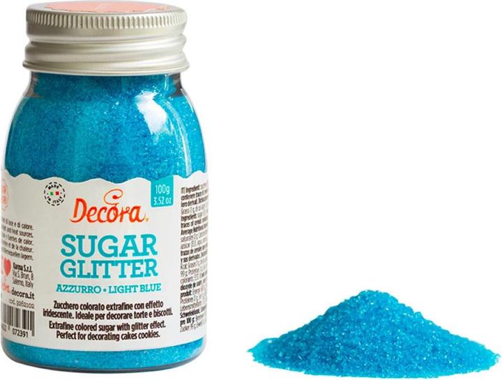 Decora Sugar crystals - sky blue (100g) (1 x)