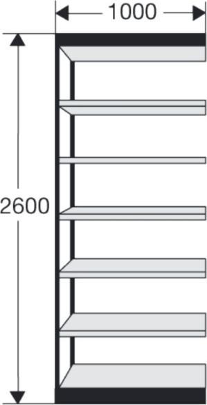 Actual product image kaiserkraft Office shelf system, without rear panel