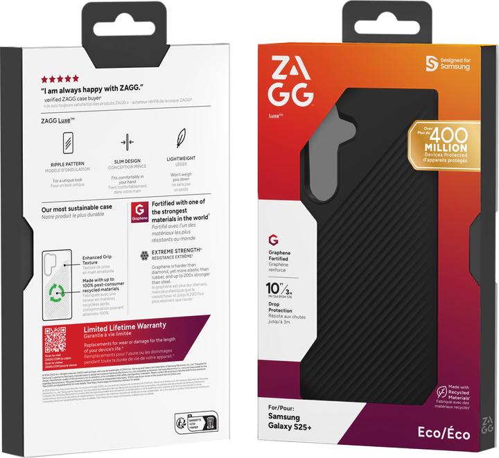 Produktbild Zagg Luxe Graphen Back Cover Schwarz Samsung Galaxy S25+ (Samsung Galaxy S25+)
